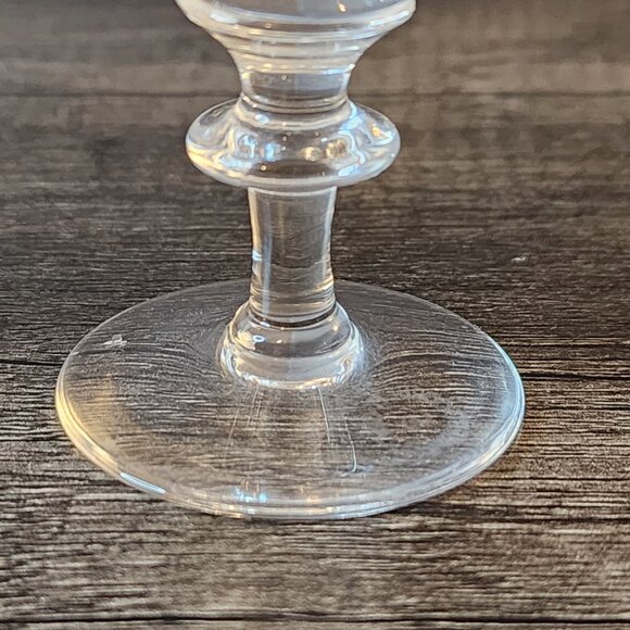 Vintage Webb Corbett England Crystal Wine Glasses Heavy Cut Etched Stamped Clear - Picture 9 of 13